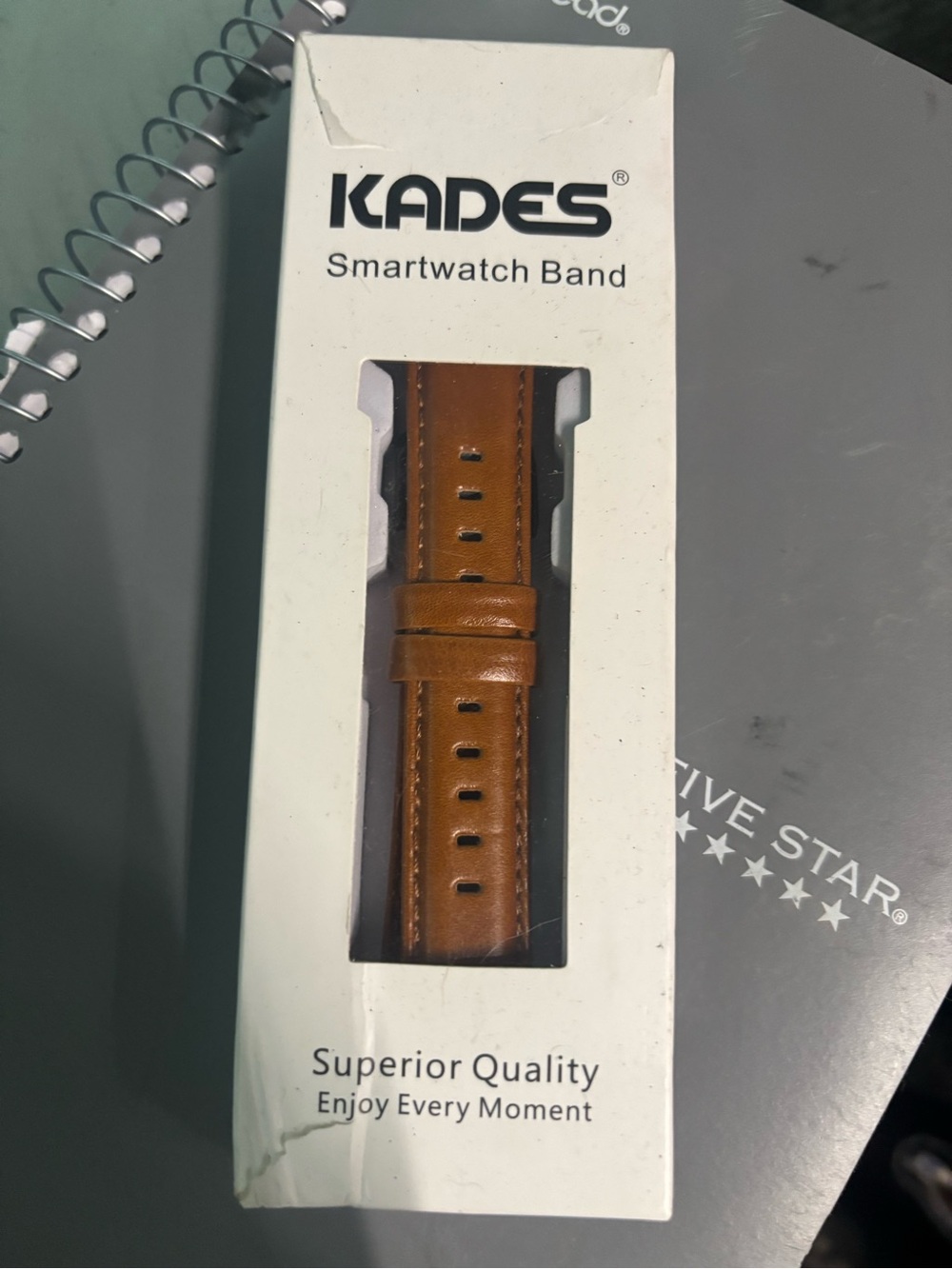 Jewel Kade Tan Leather Smartwatch Band